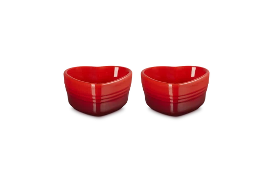 Set 2 Ramekin Coração Vermelho Cerise - Le Creuset