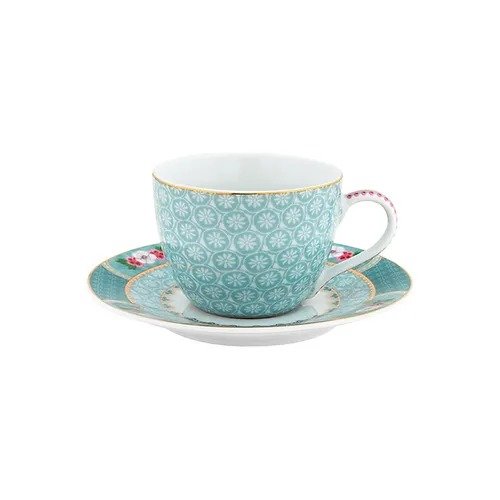Set/2 Xícara de Cafezinho Azul - Blushing Birds - Pip Studio