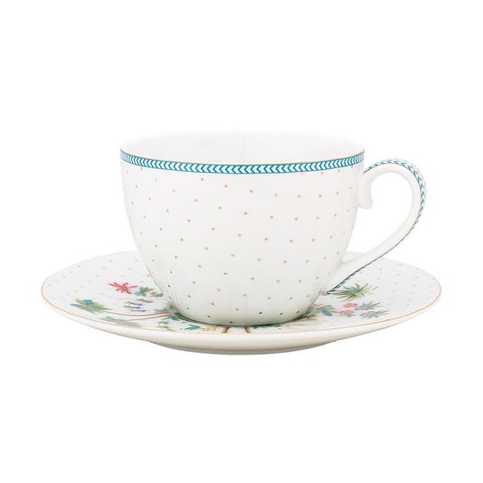 Set/2 Xícara de Chá Dots Branco - Jolie