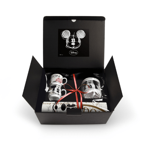Set 2 Xicaras de Espresso + Jogo Americano + Açúcareiro Mickey London - Egan Italy