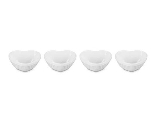 Set 4 Mini Bowls Coração Branco White - Le Creuset