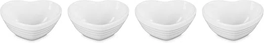 Set 4 Mini Bowls Coração Branco White - Le Creuset