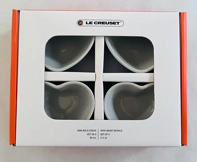 Set 4 Mini Bowls Coração Branco White - Le Creuset