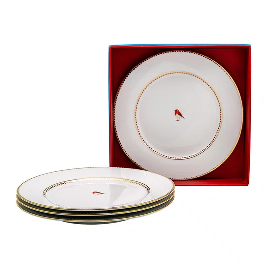 Set/4 Prato de Pão Branco - Love Birds Branco - Pip Studio