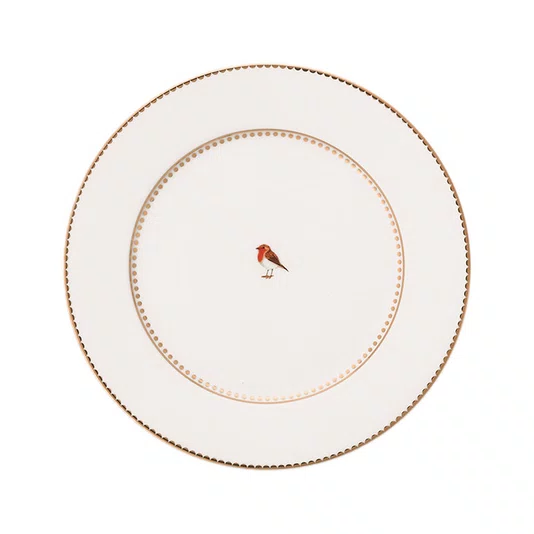 Set/4 Prato de Pão Branco - Love Birds Branco - Pip Studio