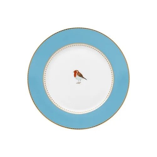 Set/4 Prato de Sobremesa Azul/Cáqui 21cm - Love Birds - Pip Studio