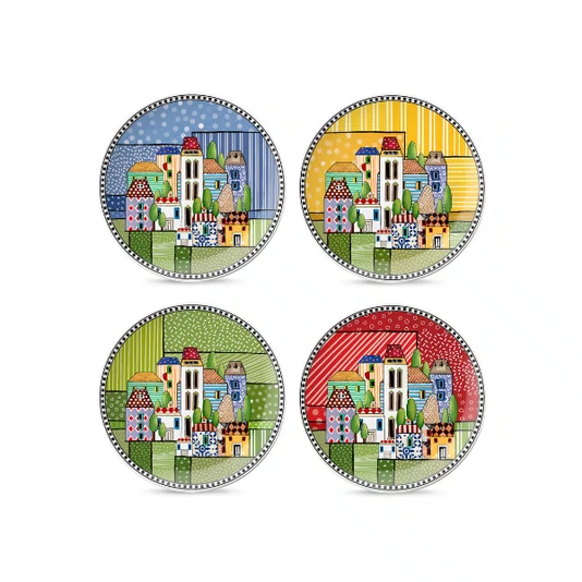 Set 4 Pratos 19cm Paese Mio - Egan Italy
