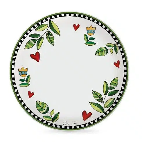 Prato Raso de Jantar 27cm Cocorico Verde - Egan