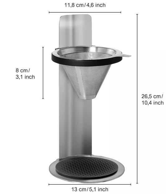 Set Café Pour Over e Base Inox Mr. Brew - Adhoc