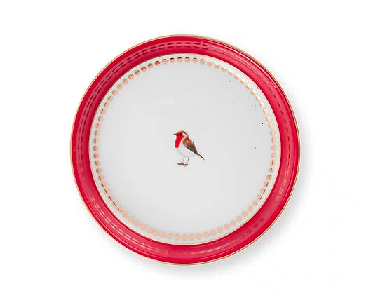 Set Caneca Chá 3 Peças Medallion Stripes Vermelho Rosa - Pip Studio