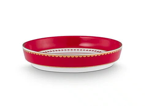 Set Caneca Chá 3 Peças Medallion Stripes Vermelho Rosa - Pip Studio