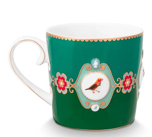 Set Caneca Chá 3 Peças Medallion Verde Esmeralda - Pip Studio