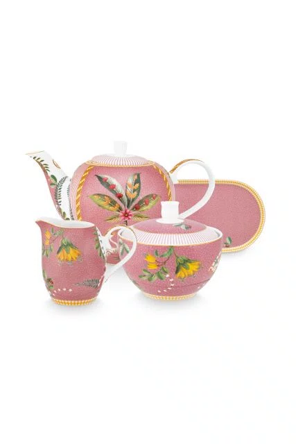 Set Grande Tea Chá com 4 Peças Rosa La Majorelle - Pip Studio