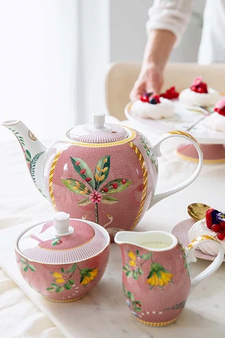 Set Grande Tea Chá com 4 Peças Rosa La Majorelle - Pip Studio