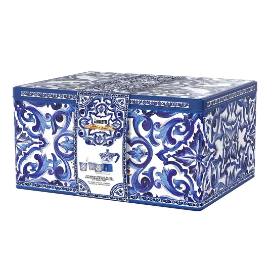 Kit Cafeteira Italiana Moka 3 Xíc Dolce & Gabbana Blu - Bialetti