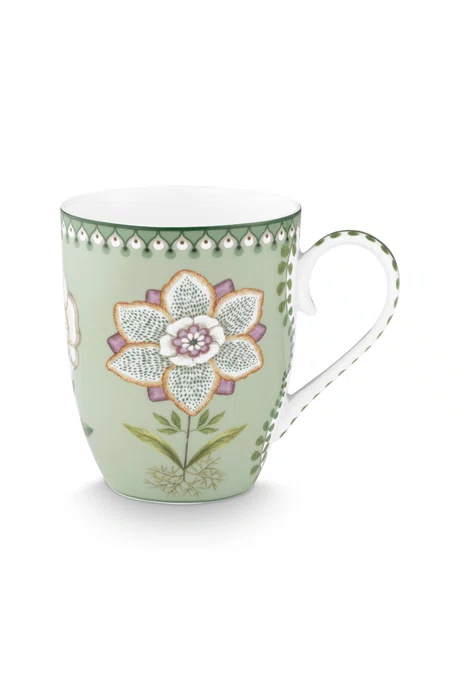 Set Caneca Chá 3 Peças Lily & Lotus Verde Claro - Pip Studio