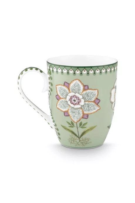 Set Caneca Chá 3 Peças Lily & Lotus Verde Claro - Pip Studio