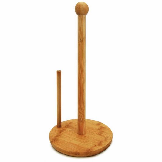 Suporte p/papel toalha bambu 16x16x34cm - Yoi