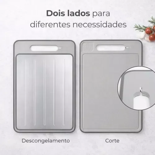 Tábua Dupla Face Inox C Amolador 36,5x25cm - Tuut