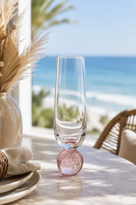 Taca Champagne Vidro Orbe Rose Unidade
