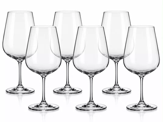 Tacas para Vinho Bordeaux Strix em Cristal 850 Ml - Bohemia