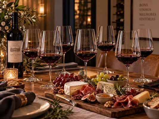 Tacas para Vinho Bordeaux Strix em Cristal 850 Ml - Bohemia