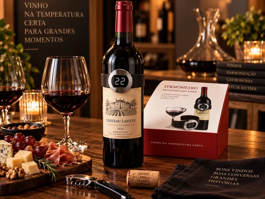 Termometro de Encaixe para Vinho em Abs e Aço Inox - Fracalanza