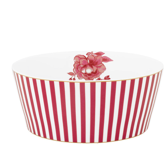 Tigela 15 Cm Stripes Rosa Pip Studio