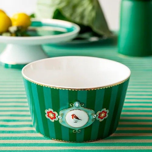 Tigela 15 Stripes Esmeralda/verde Love Birds 15cm - Pip Studio