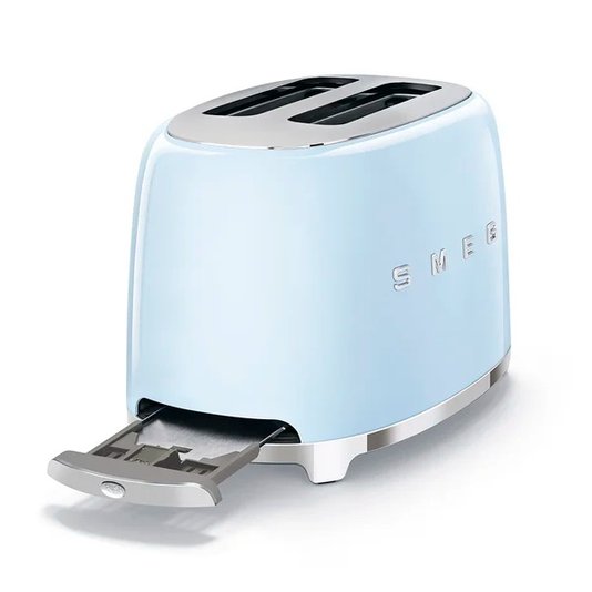 Torradeira 2 Fatias Anni 50, Azul Pastel, 220v - Smeg