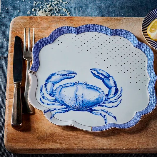 Travessa 24 Quadrada Crab Branco - Royal Yerseke - Pip Studio