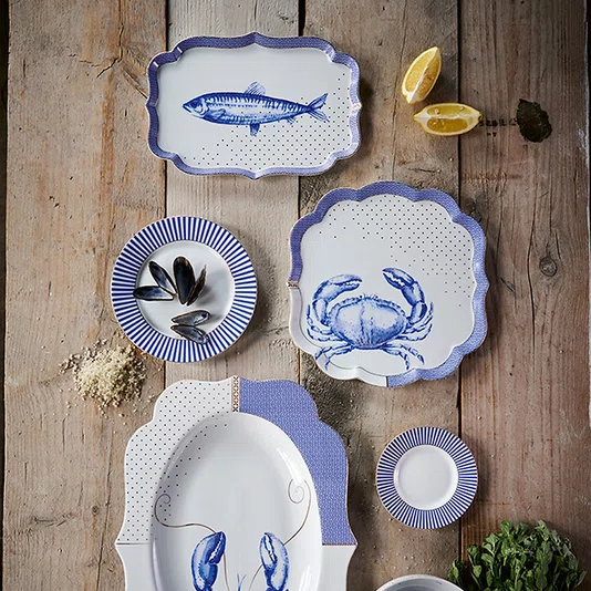 Travessa 24 Quadrada Crab Branco - Royal Yerseke - Pip Studio