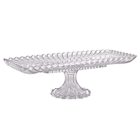 Travessa de Cristal com Pé Retangular Geneva 30cm X 16,5cm X 12cm - Wolff