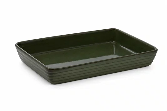 Travessa Jade 2l 21x31x5,3cm Verde Escuro - Full Fit