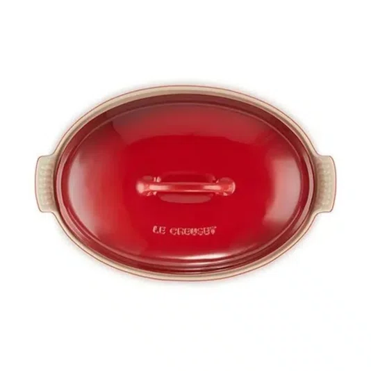 Travessa Oval com Tampa Heritage 36cm Vermelho Cerise - Le Creuset
