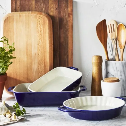 Travessa Retangular 27x20cm Azul Marinho - Staub