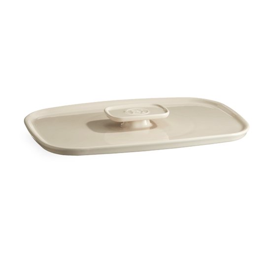 Travessa retangular com tampa 36x23cm cor Areia - Emile Henry