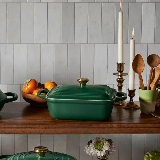 Travessa Quadrara com Tampa 2,9l Verde Foret - Le Creuset