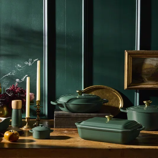 Travessa Retangular com Tampa San Fran 30cm Verde Foret - Le Creuset