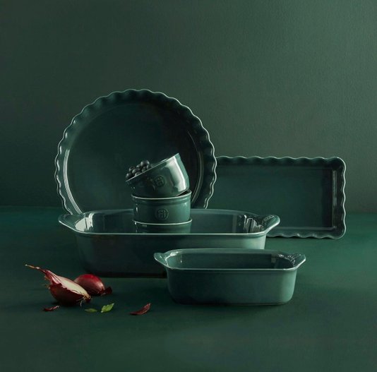 Travessa Retangular Verde 29x19cm - Emile Henry