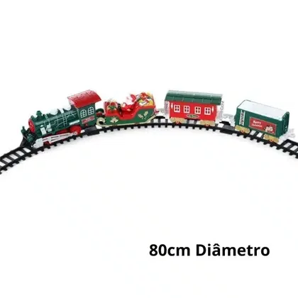 Kit Trem de Natal com Led Som e Movimento 22pçs - Cromus