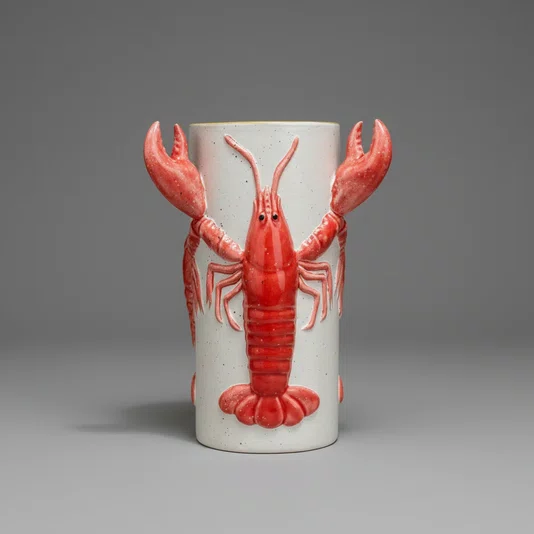 Vaso Ceramica Lobster Lagosta 23x22x32 - Tuut