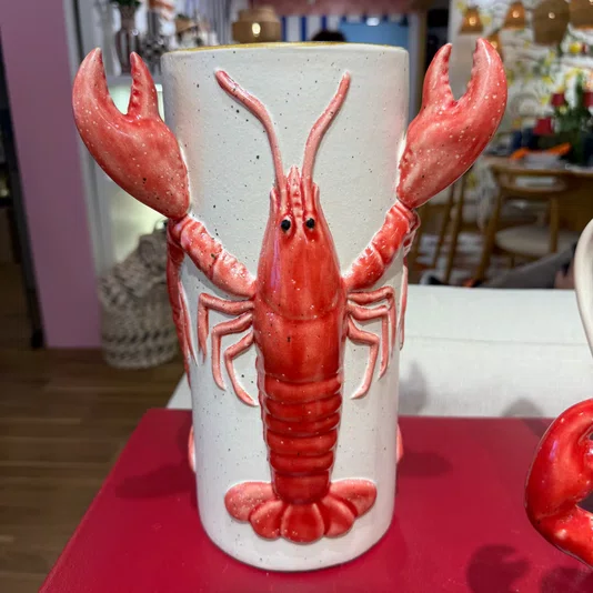 Vaso Ceramica Lobster Lagosta 23x22x32 - Tuut