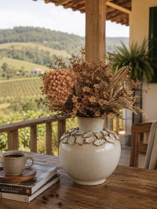 Vaso de Cerâmica Off White - Grillo