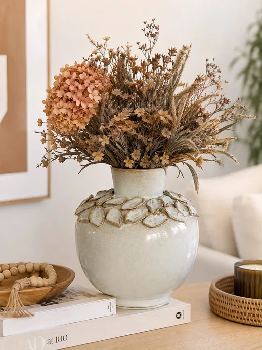 Vaso de Cerâmica Off White 35 X 28 CM - Grillo