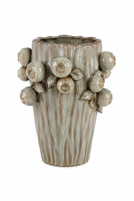 Vaso de Cerâmica Roma Azul Claro - Grillo