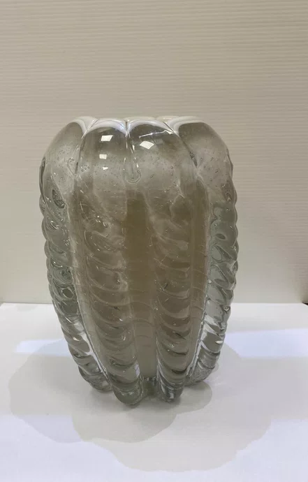 Vaso em Vidro Murano Bege - Lucatti