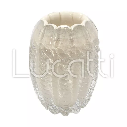 Vaso em Vidro Murano Bege - Lucatti