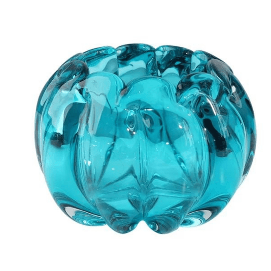 Vaso Murano em Vidro Azul 12cm