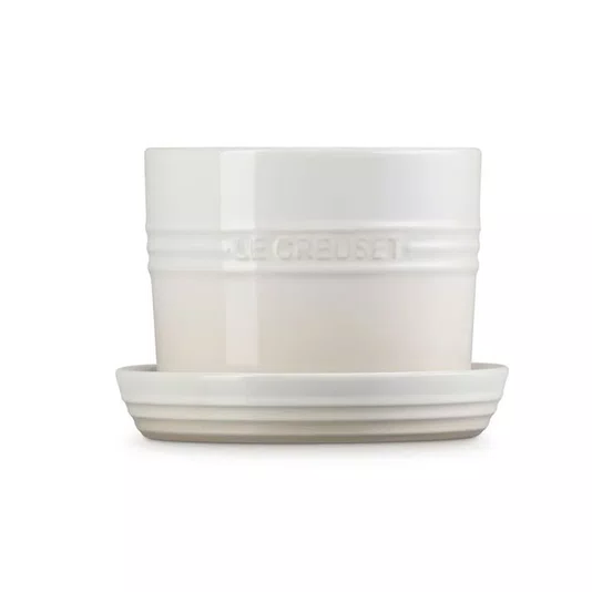 Vaso para Ervas com Bandeja 14cm Creme Meringue - Le Creuset